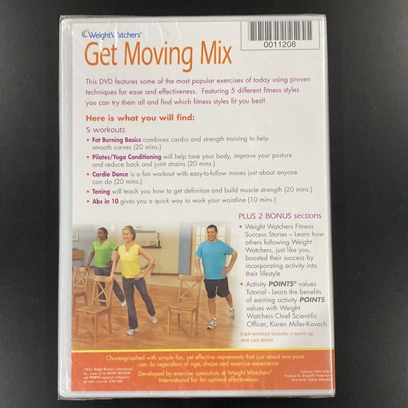 NEW: Weight Watchers Get Moving Mix - Workout DVD - Picture 2 of 3